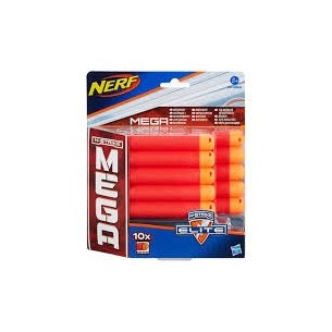 NERF - DARDI GRANDI ARANCIONI  CONFEZIONE 10 PEZZI