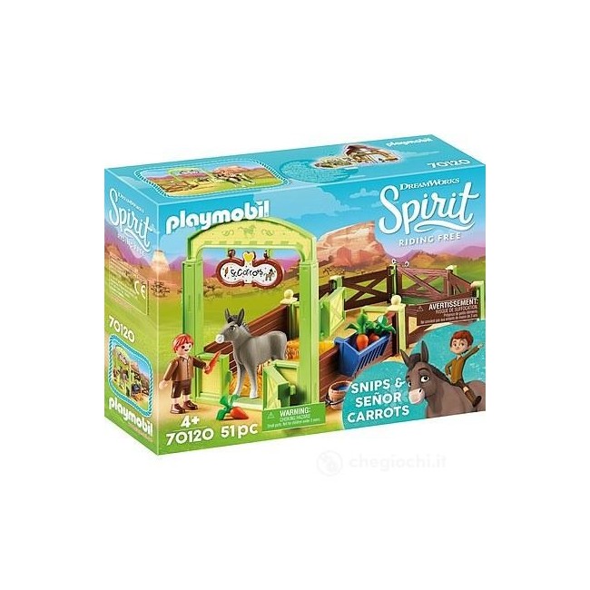 PLAYMOBIL-STALLA CON SNIPS E SENOR CAROTA