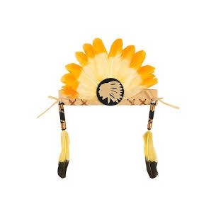 ABITI DI CARNEVALE - COPRICAPO INDIANO DI PENNE 