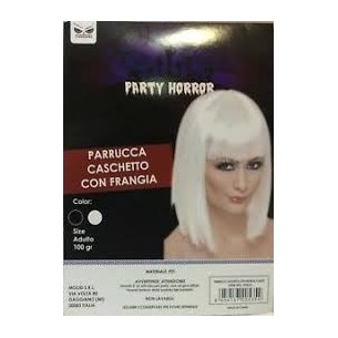 PARRUCCA BIONDA CASCHETTO CON FRANGIA