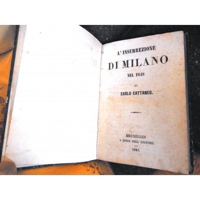 LIBRI RARI ANTICHI - L'INSURREZIONE DI MILANO DEL 1848