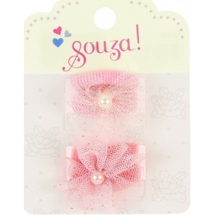 SOUZA-ELASTICI PER CAPELLI CON FIOCCO ROSA