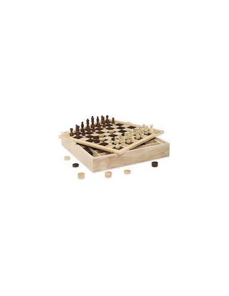 DAL NEGRO - SCACCHI DAMA TRIA - IN LEGNO CM. 36 X 36 