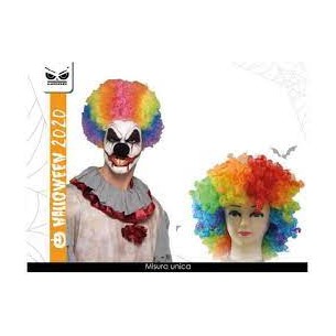 Parrucca clown multicolor