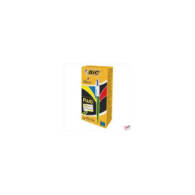 Penna Bic fluo quattro colori