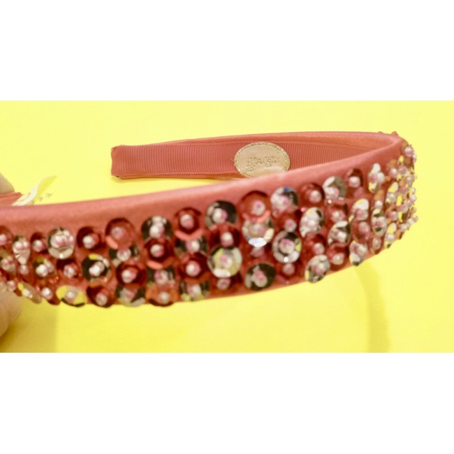Cerchietto rosso con brillantini...