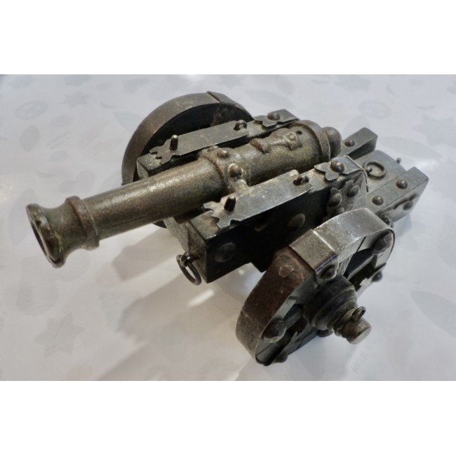Cannone miniatura bronzo e ferro anni...