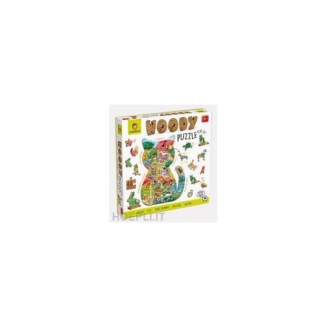 Puzzle in legno Gatto 48 pezzi Ludattica
