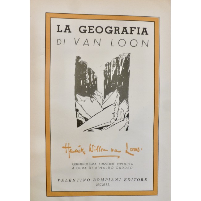 LIBRO del 1949 La Geografia di Van...