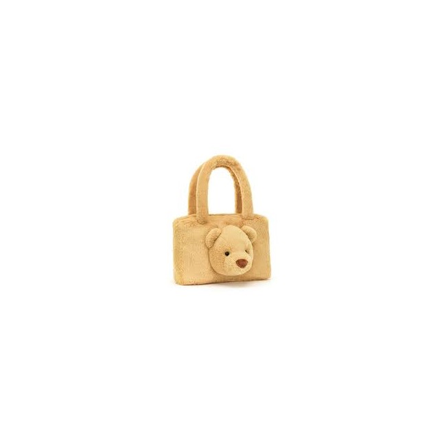 Borsa orso di peluche color caramello...