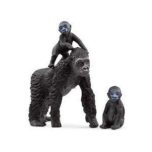 Gorilla con cuccioli Schleich