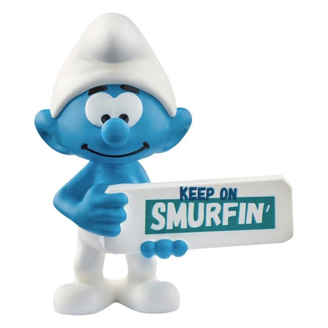 Puffo con cartello - Schleich Puffi