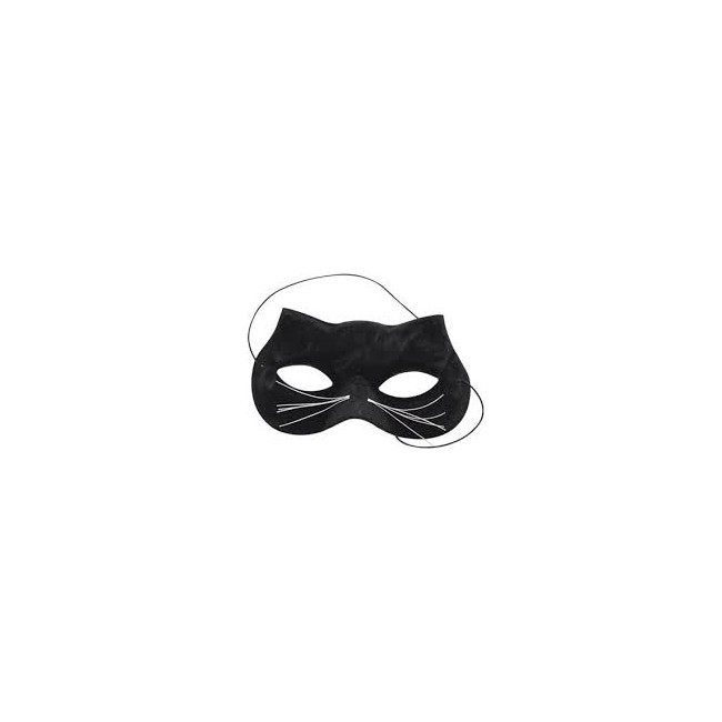 Maschera gatto scamosciato con baffi...