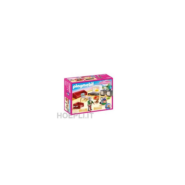 Soggiorno con camino Dollhouse Playmobil