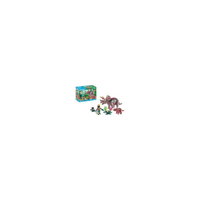 Triceratopo e cucciolo Dinos PLAYMOBIL