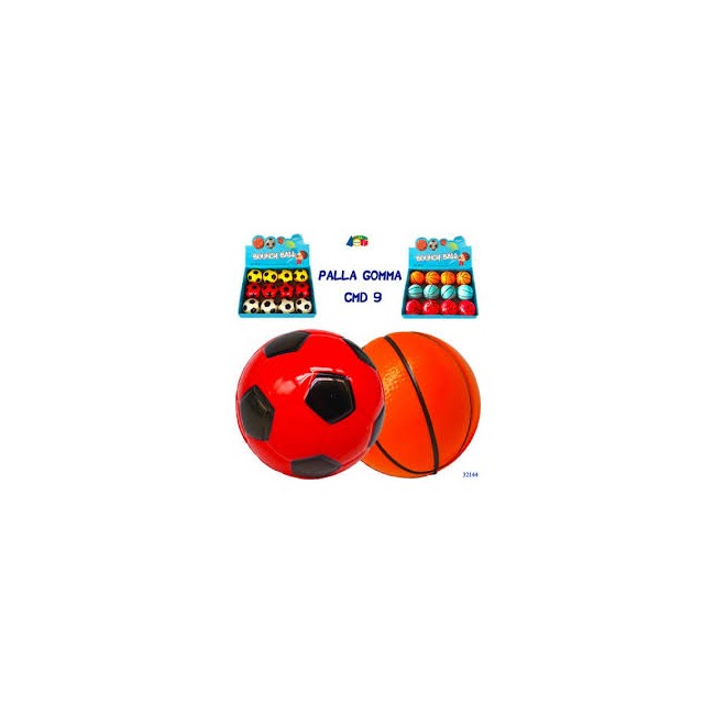 Palla gomma 9 cm. - Assortimento...