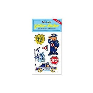 GLITTER-STICKER POLIZIA 