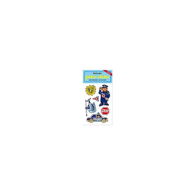 GLITTER-STICKER POLIZIA 