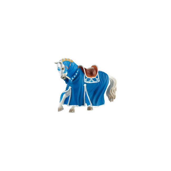 Cavallo blu da torneo medievale...