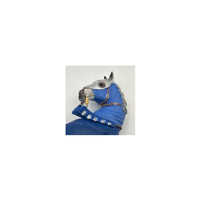 Cavallo blu da torneo medievale...