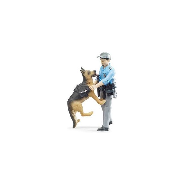 Poliziotto con cane Bruder