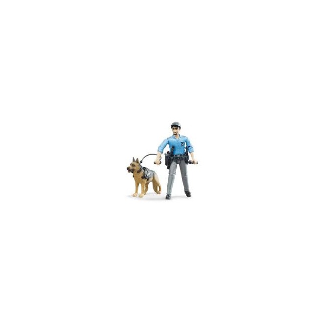 Poliziotto con cane Bruder