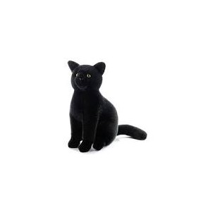 Gatto nero seduto di...