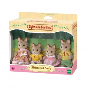 Famiglia gatto striato -...