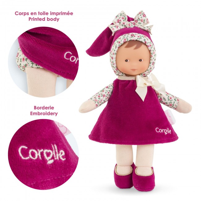 Bambola Doudou Miss Rose grenadine -...