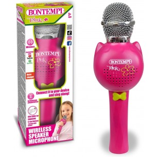 Microfono wireless rosa -...