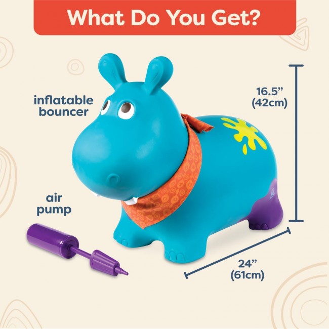 Cavalcabile gonfiabile Hippo - Battat