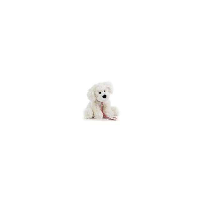 Cane bianco seduto di peluchecm. 30