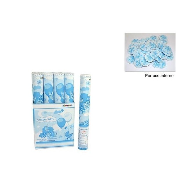 Tubo monocolore azzurro spara...