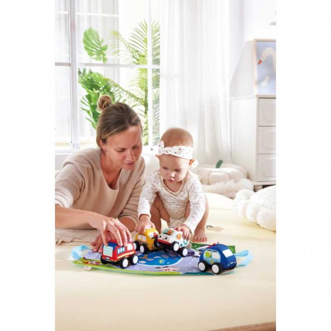 Set auto in stoffa con pista - Hape