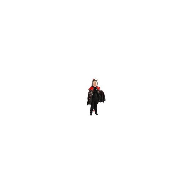 Mantello da drago nero e rosso con...