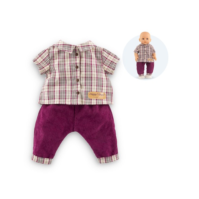 Camicia a quadri e pantaloni 30 cm -...