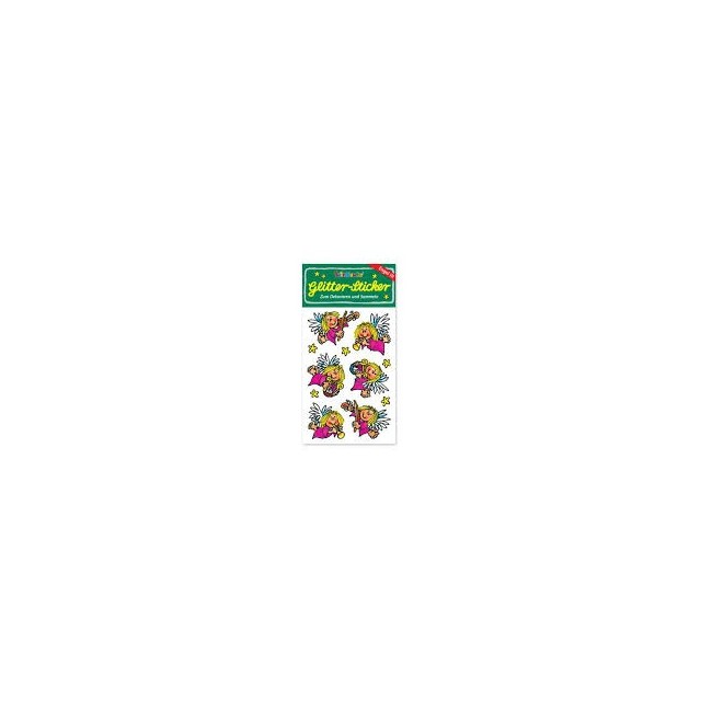 STICKERS DI NATALE CON GLI ANGIOLETTI GLITTER