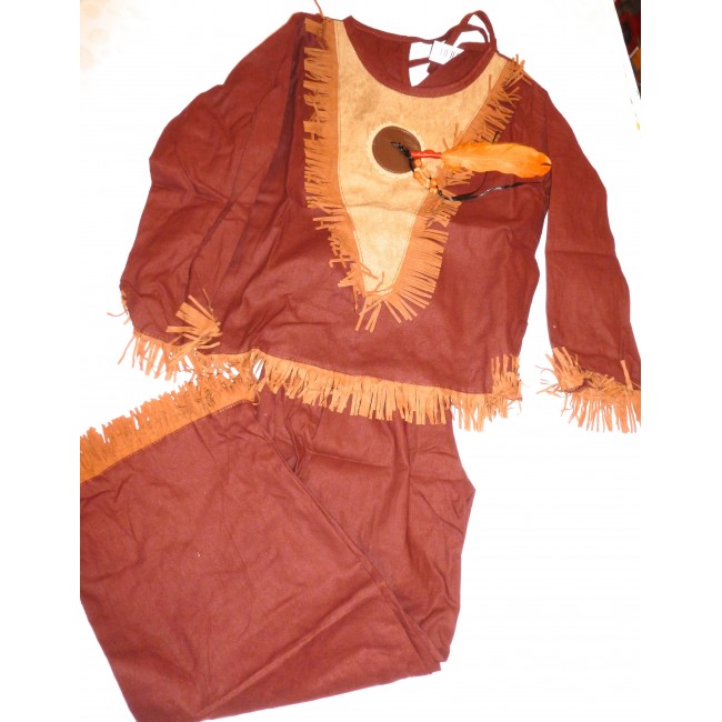 CARNEVALE ! COSTUME DA INDIANO O INDIANA MISURA 128 CM.