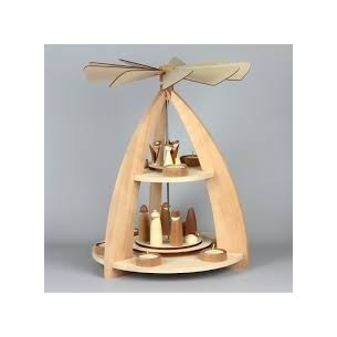 NATALE - GIOSTRINA IN LEGNO CON 4 CANDELINE - MADE IN GERMANY