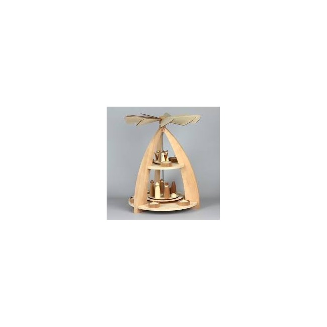 NATALE - GIOSTRINA IN LEGNO CON 4 CANDELINE - MADE IN GERMANY