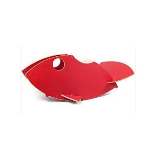 DONDOLO - PESCE A DONDOLO IN LEGNO ROSSO - PRIMA INFANZIA