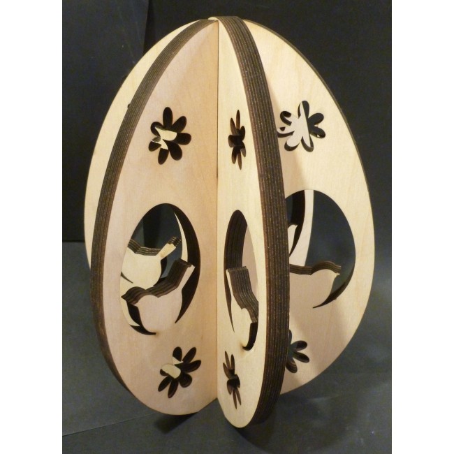 80160 -UOVO DI PASQUA IN LEGNO DECORATIVO CM. 26
