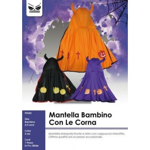 HALLOWEEN-MANTELLO PER BAMBINI CON ACCESSORI